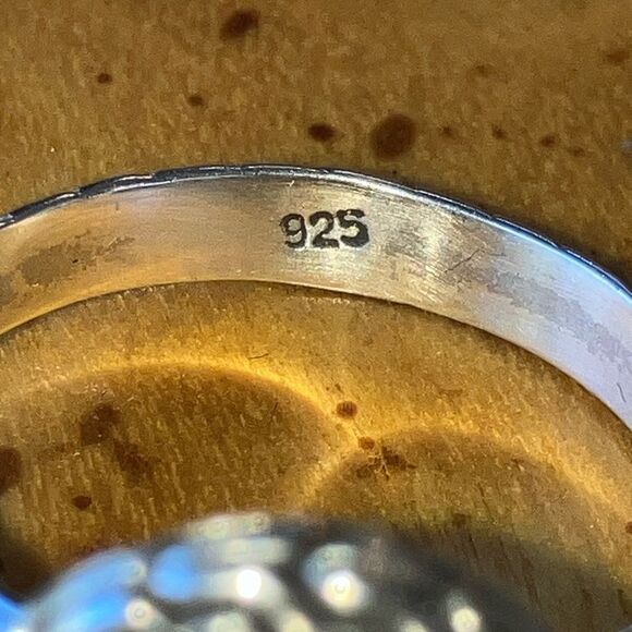 Authentic Moissanite Sterling Silver Ring Size 7 - Picture 9 of 9